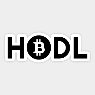 HODL BTC Bitcoin BLACK Sticker